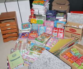 Some items being packed