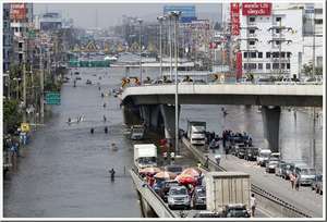 Only safe high grounds are flyovers for cars