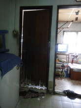 Remnants of the flood - damaged door
