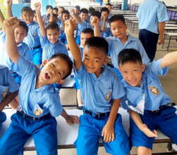 Kids in Doi Saket district, Northern Thailand