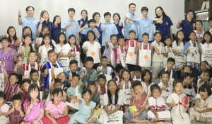 MT and Family with Local Hill-tribe Kids