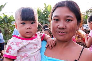 Mom and Toddler with Distinct Haircut