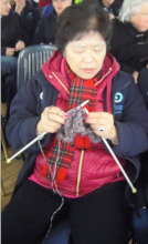 Sally , a knitter and organiser