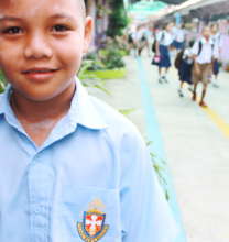 Children who will be receiving raincoats soon