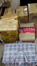 Yarn being packed to be sent to volunteers