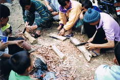 Cutting wood