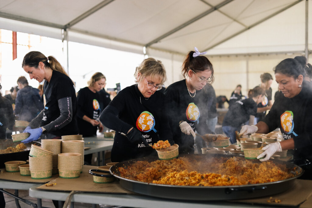 Serving paella in Valencia, a staple in the region