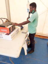 Hired ICT devices technician at the Refugee camp
