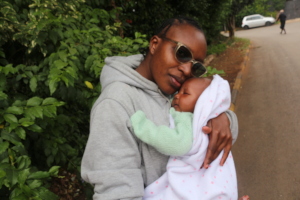 Agnes with her baby Makena