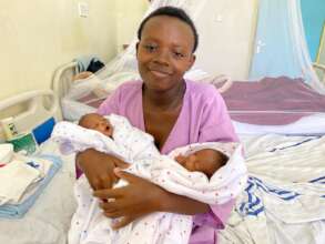 Natasha, a Maisha Mother, and her twins