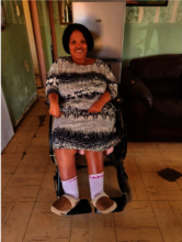 Celine can't wait for her yellow power chair!