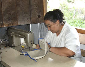 A member of a sewing cooperative in Mexico