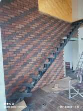 Waiting to finish the stairs