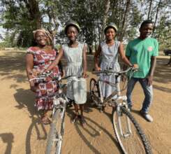 Enyonam & Isabella with their new bikes