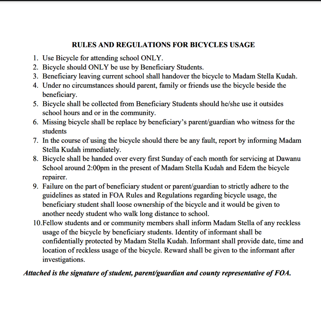 Bikes & Helmets for Young Riders in Rural Ghana