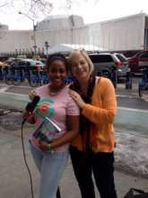 Imani Crenshaw with activist Susan Bazilli in NYC