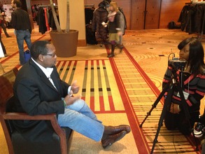 GlobalGirl Laquita Watkins Conducting an Interview