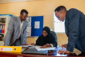 The CLDC legal team discussing a case.