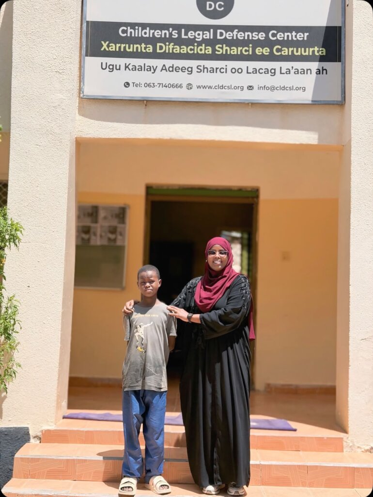 Amin with Staff Lawyer, Nimco, at the CLDC office