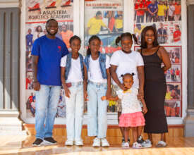 Family Pose with Operations Officer - Francis
