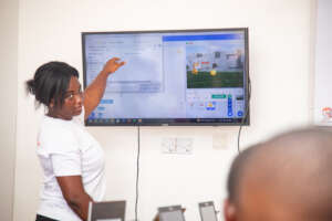 Coach Bervelyn in the Coding Labs