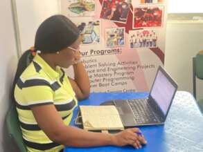 Beneficiary Esther developing website