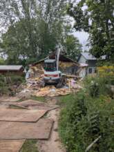 Construction begins with demolition