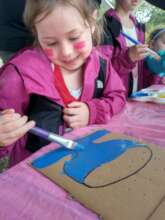 Making art at the farmers market