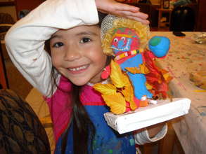 CHAP Artist with her clay creation!
