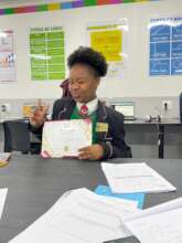 Grade 12 learner - very proud with her results