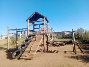 Our team arranged the donation of this jungle gym