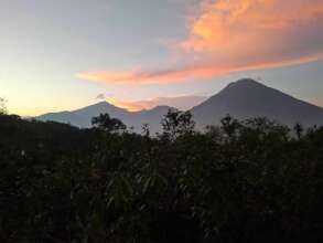 Volcanos at sunset in Nicaragua