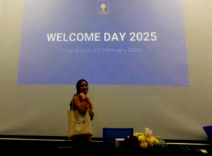 Deba arriving at university in Indonesia