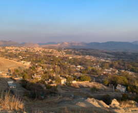 View from the path up the mountain