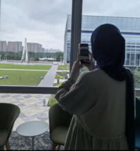 Mahsa at her new campus in China