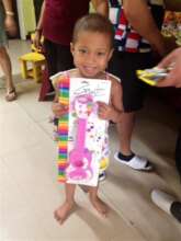 Child with new toys