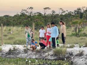 Students with croc ambassador