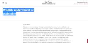 local and global new  on the extinction Endemic An