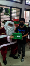 Santa giving presents