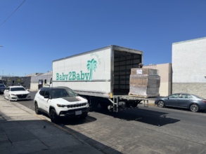 Baby items arriving in LA