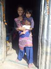 A teenage mother