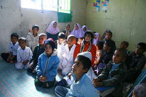 Inside a classroom