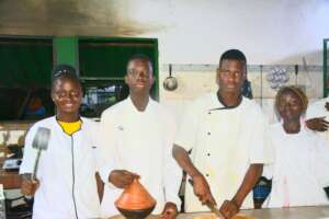 Aimee with other apprentices Chez Guillaume