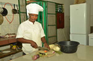 Solange in the kitchen