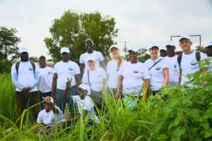 Volunteers planting trees last summer