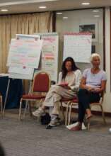 Eva Dalak, right, and ALLMEP's Rachael Liss, left