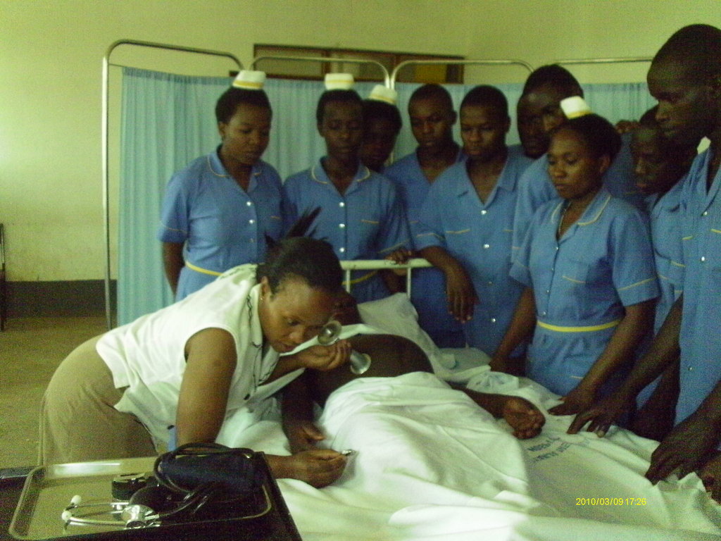 Practical session with a midwife tutor