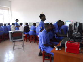 Students using the computer lab