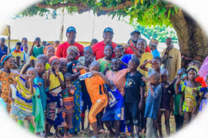 Happy beneficiaries of clean and safe water