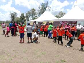 The Pupils engaging in the tag of war